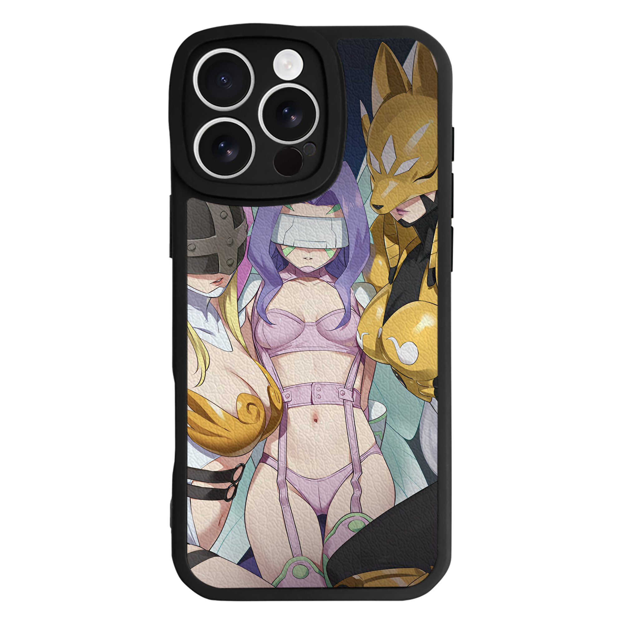 （画像用） Digimon デジタルモンスター/デジモン 【iPhone 16シリーズ対応】シリコンスマホケース（レザー調） 材質：シリコン